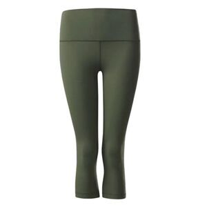 Lululemon Align Crop Leggings Fatigue Green Size 20 Nulu Like New